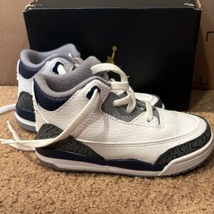 Jordan Kids White and Gray Sneakers